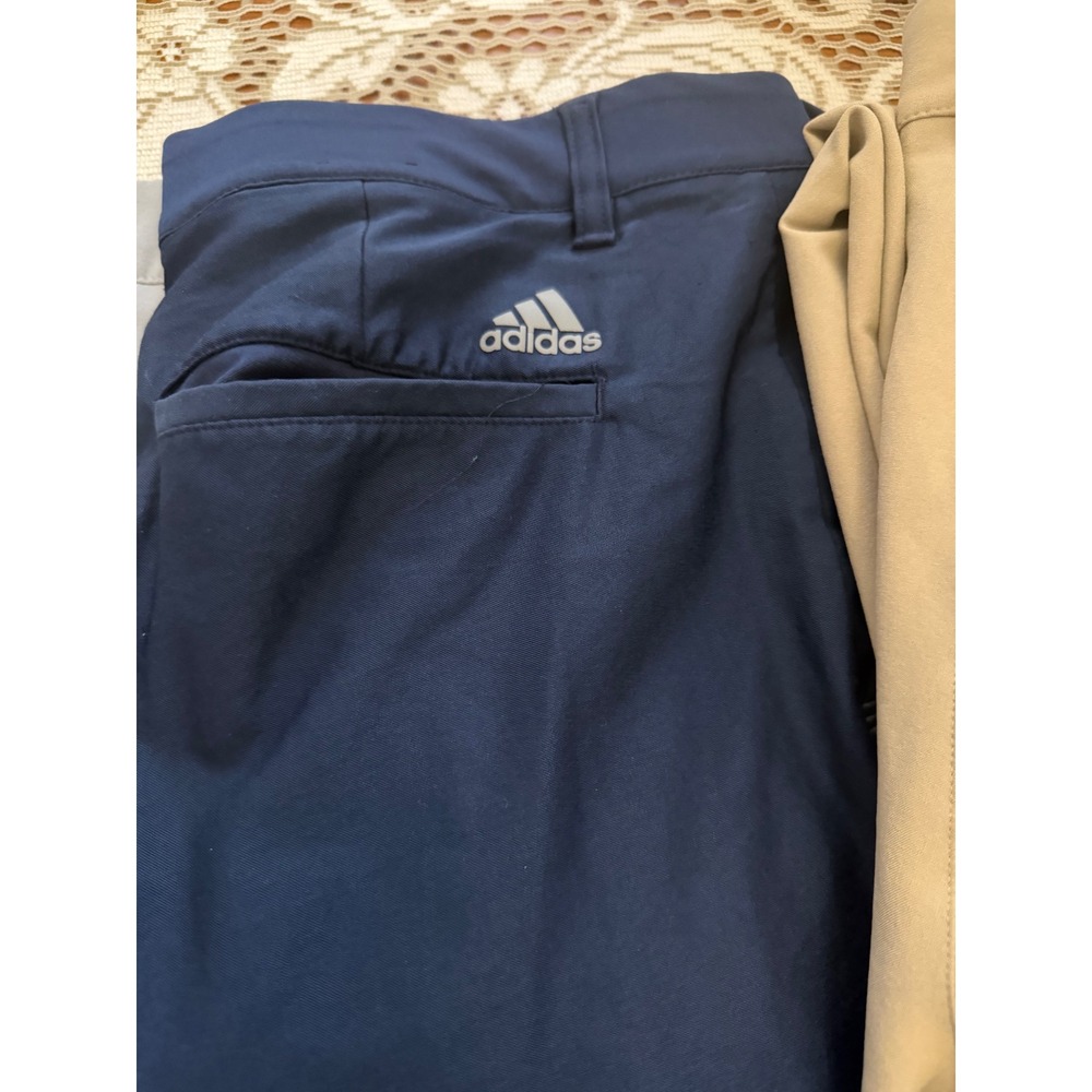 Lot of 3 Adidas Mens Ultimate365 Golf Pants 30x34 Navy Grey Khaki Tan Bundle - Picture 3 of 9